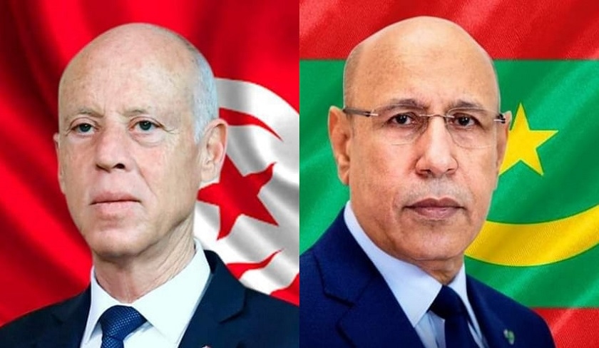 Kaïs Saïed invite Mohammed Ould Ghazouani à visiter la Tunisie