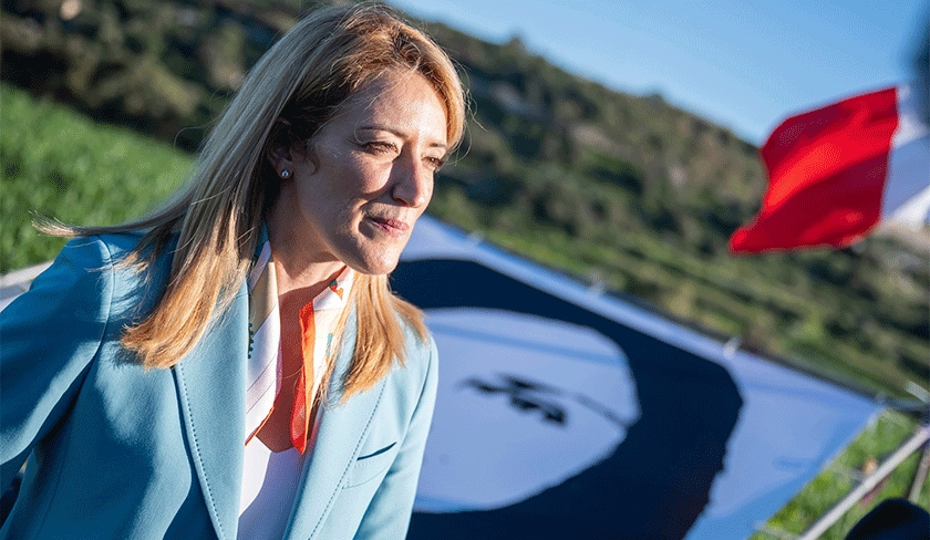 Roberta Metsola appelle à un retour du parlement en Tunisie