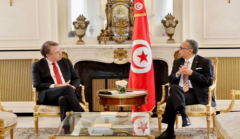 Mohamed Karim Jamoussi reoit le conseiller diplomatique dEmmanuel Macron