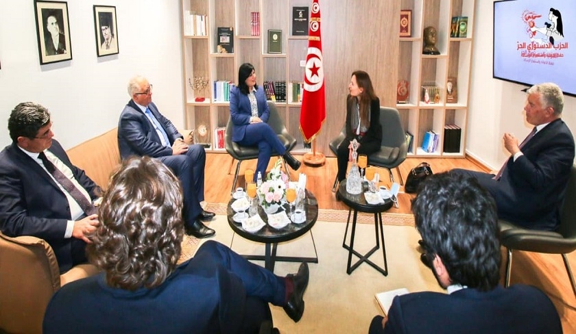 Abir Moussi reçoit Anne Gueguen et André Parant