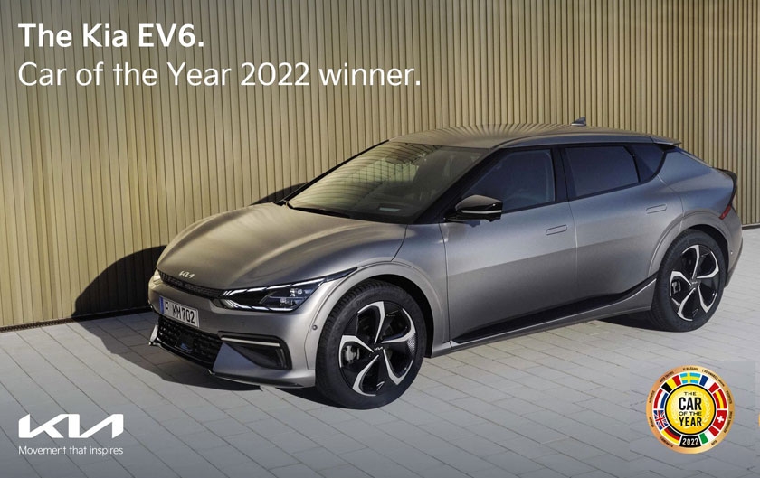 La Kia EV6 lue Car of the Year 2022