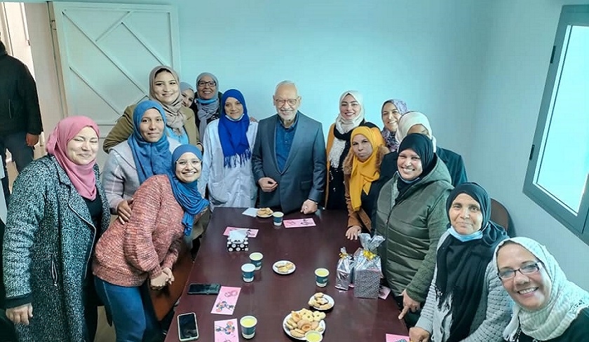 Rached Ghannouchi clbre la journe mondiale de la femme  sa manire

