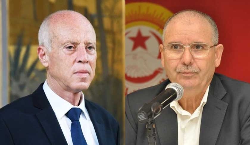 Entretien téléphonique entre Kaïs Saïed et Noureddine Taboubi