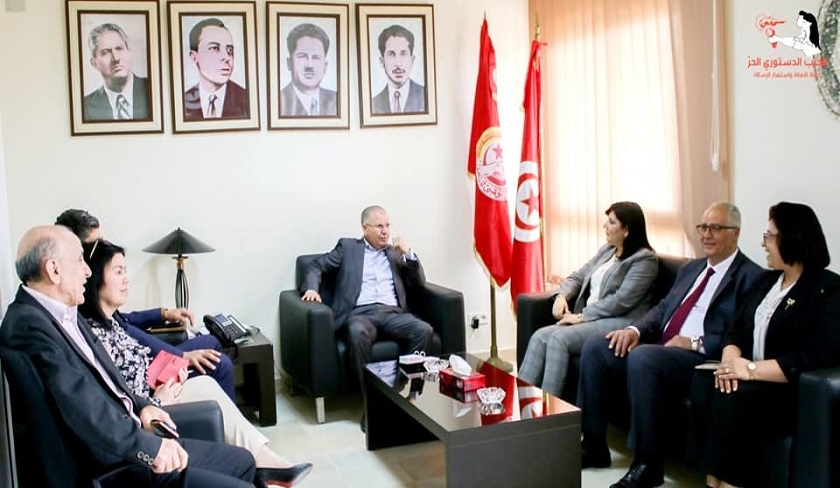 Rencontre entre Noureddine Taboubi et Abir Moussi