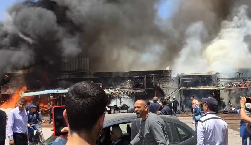 Gabès : un incendie ravage le souk de la ville