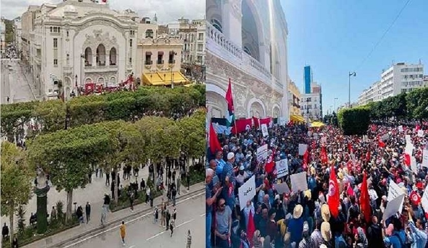 Du 8 au 15 mai, deux manifestations, deux messages et le mme thtre

