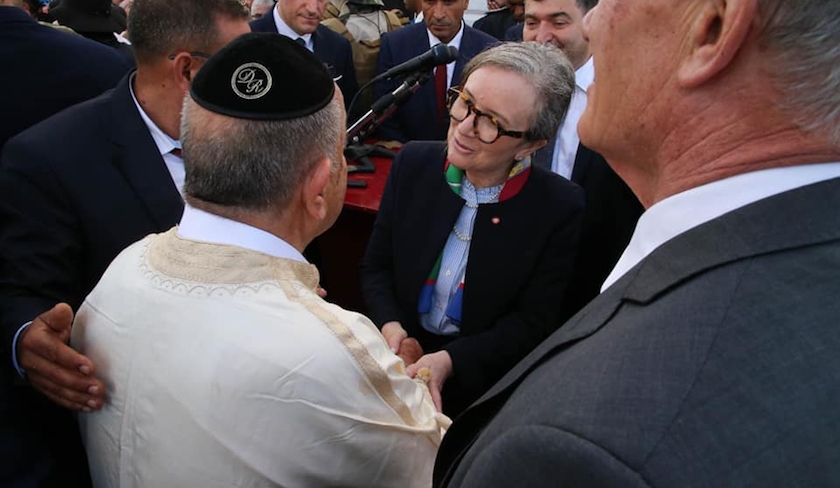 Najla Bouden assiste aux festivits du plerinage de la Ghriba 
