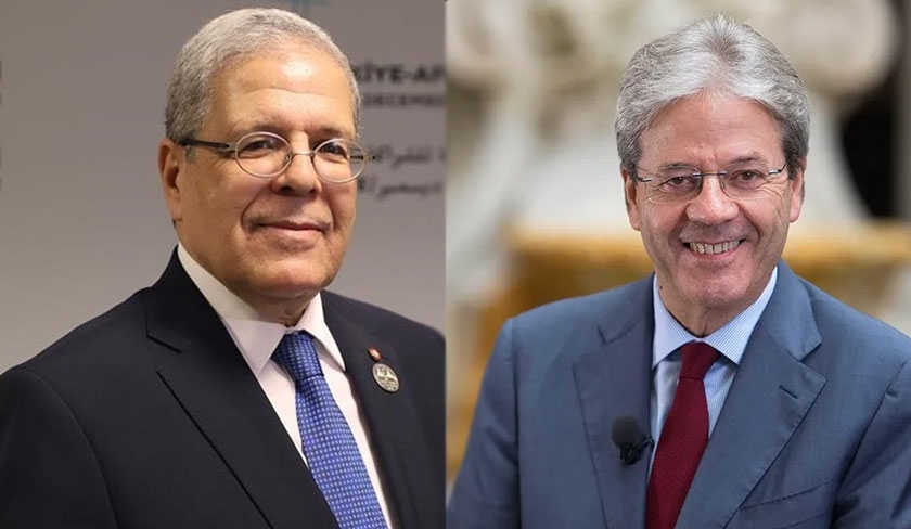 Othman Jerandi sentretient avec Paolo Gentiloni