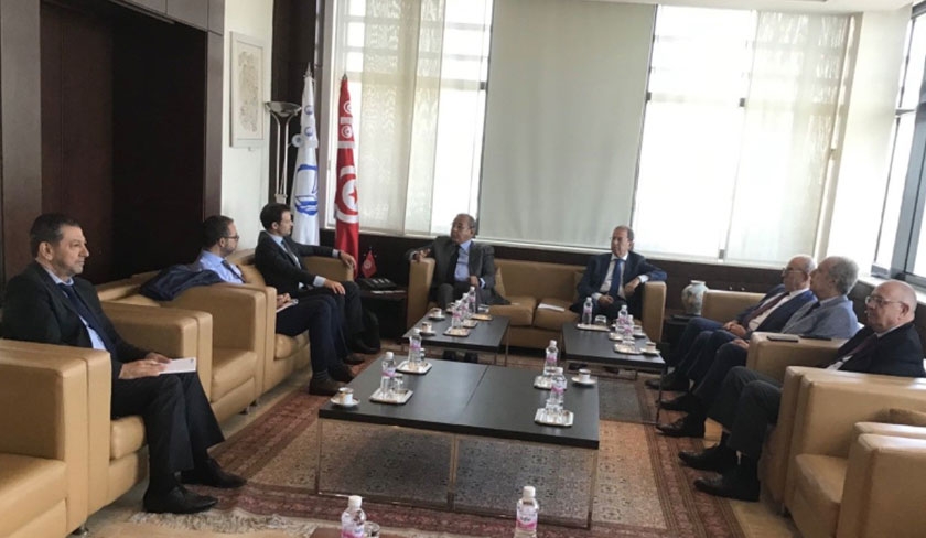 Samir Majoul s’entretient avec le représentant du FMI à Tunis Marc Gérard