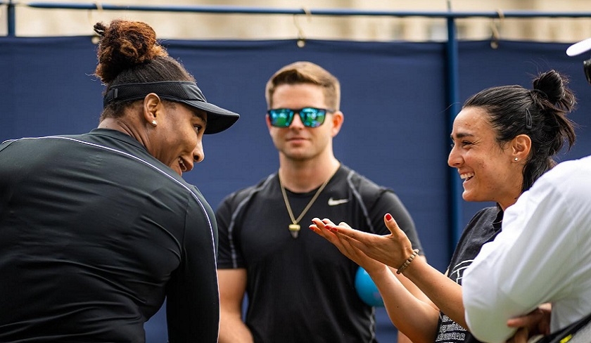 Les entraînements d’Ons Jabeur aux côtés de Serena Williams enchantent la toile

