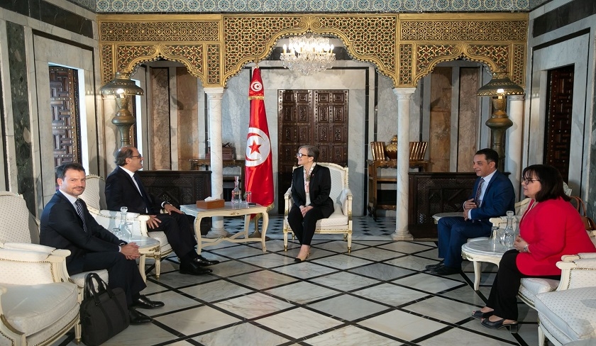 Najla Bouden rencontre Jihad Azour