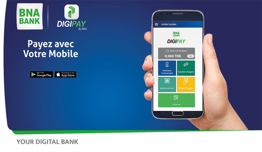 La BNA lance sa nouvelle application de paiement mobile : DIGIPAY by BNA


