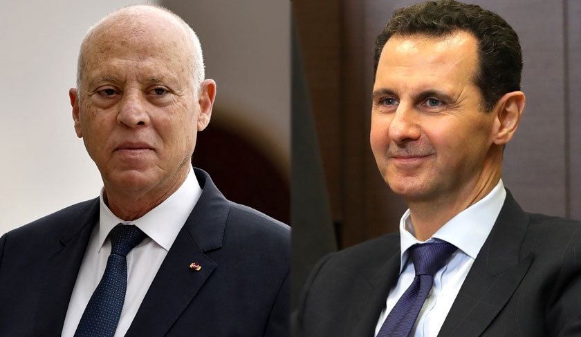 Kaïs Saïed transmet ses salutations à Bachar al-Assad 

