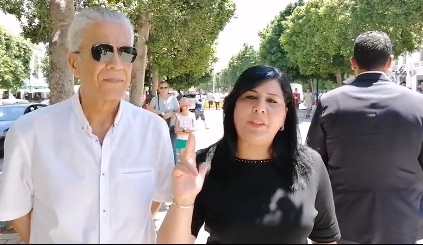 Abir Moussi interdite de manifester le 23 juillet  lavenue Habib Bourguiba

