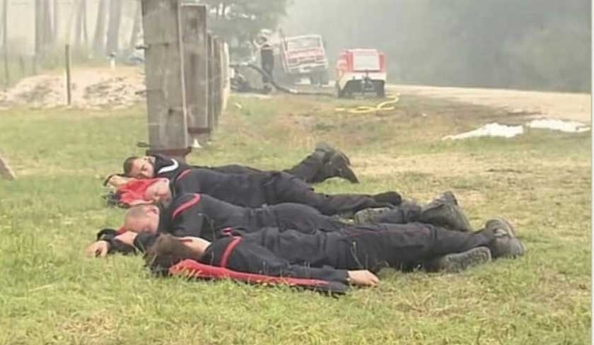 Boukornine : une photo de pompiers épuisés, qu'en est-il?