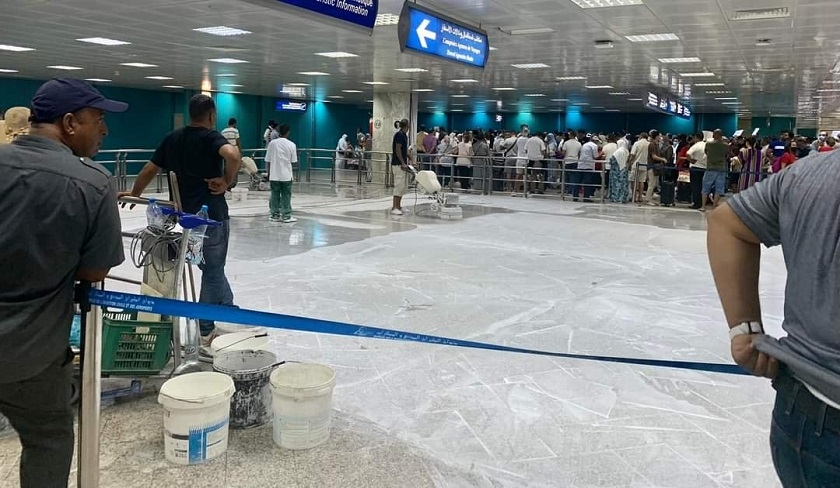 En pleine saison touristique, on lustre le marbre de l’aéroport Tunis -Carthage !