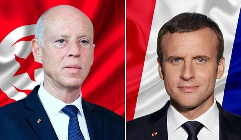 Kaïs Saïed s’entretient avec Emmanuel Macron