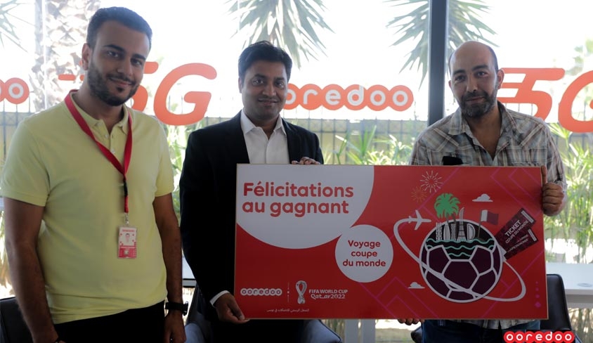 Ooredoo annonce le premier heureux gagnant du jeu de recharge  Coupe du monde 

