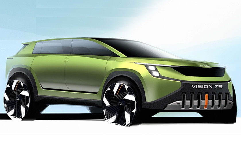 Première ébauche de l’extérieur de la Škoda Vision 7S