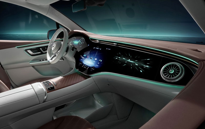 Premier aperçu de l'habitacle du nouvel Mercedes EQE SUV