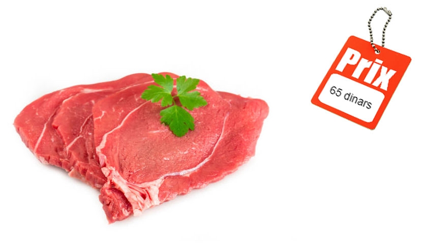 65 dinars le kilo de filet de veau

