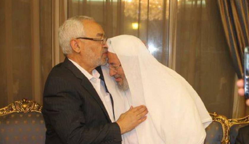 Rached Ghannouchi pleure Youssef Al Qaradawi