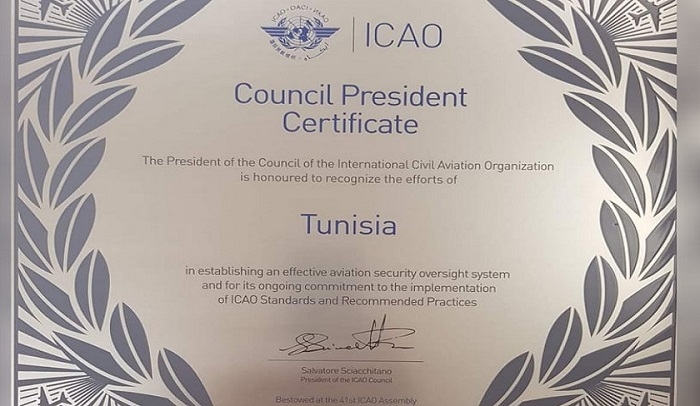 تونس تتحصّل لأوّل مرّة على شهادة في أمن الطيران من قبل مجلس منظمة الطيران المدني الدولي