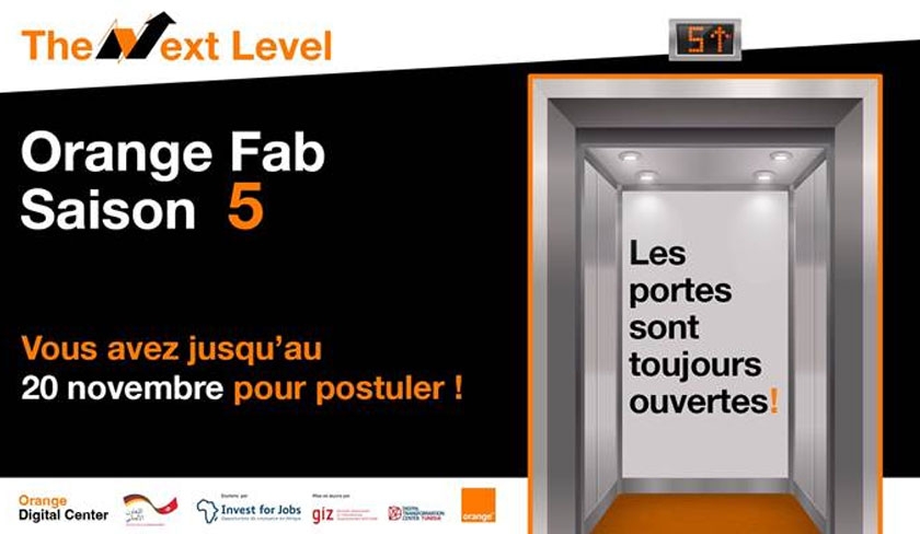 Prolongation de lappel  candidatures pour la 5me saison de lacclrateur corporate Orange Fab Tunisie, jusquau 20 novembre 

