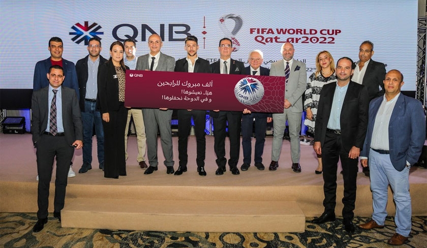 Le Groupe QNB organise une crmonie en lhonneur des gagnants des prix pour assister aux matchs de la Tunisie dans la Coupe du Monde de la FIFA, Qatar 2022
