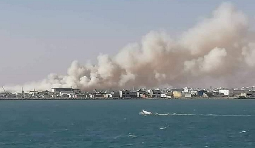 Sfax - La décharge du port prend feu