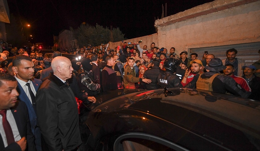 Kaïs Saïed en visite nocturne à El Mnihla