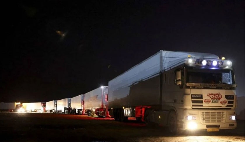 Détails du contenu des 96 camions d’aides alimentaires libyennes au peuple tunisien