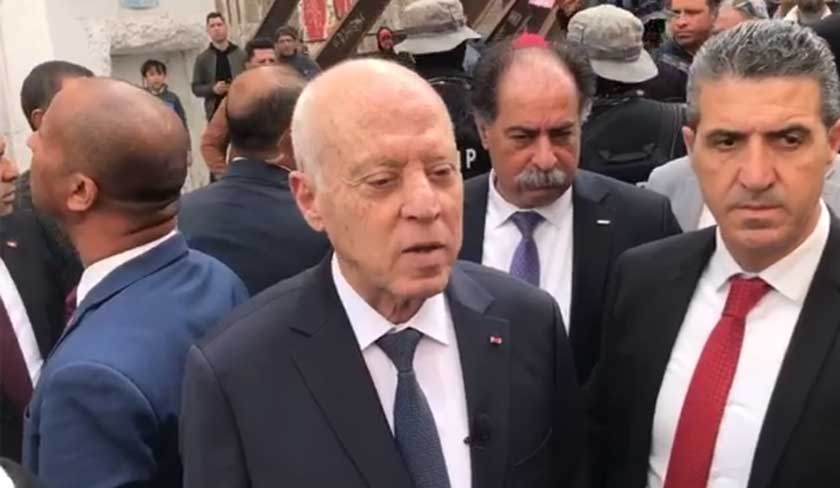 Kaïs Saïed en visite aux locaux de La Presse
