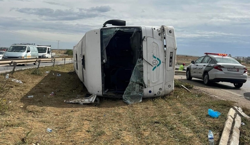 Accident d’un bus touristique transportant des élèves