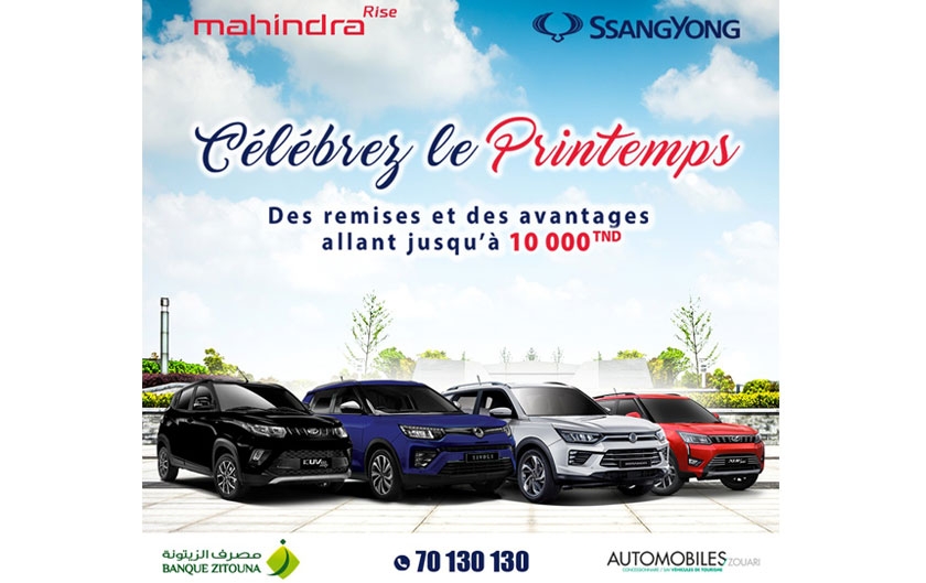 Offres exceptionnelles chez Automobiles Zouari pour les véhicules Mahindra et Ssangyong