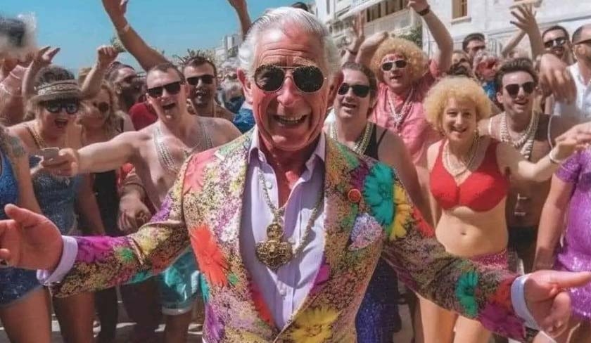 Le roi Charles s'éclate après son couronnement ? L'intelligence artificielle frappe encore