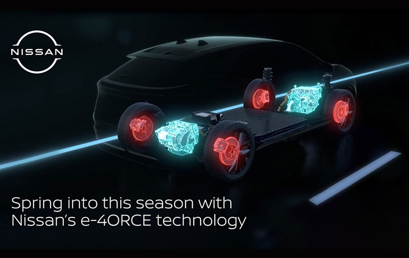La transmission intégrale e-4ORCE de Nissan réagit en 0,0001 seconde