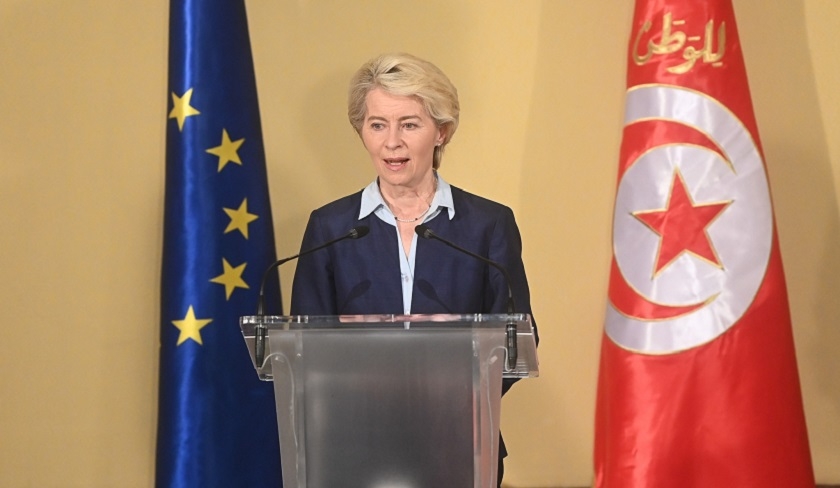 Ursula von der Leyen évoque les cinq piliers du mémorandum d'entente entre la Tunisie et l'UE